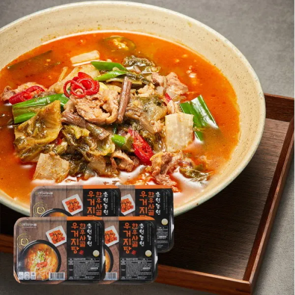 [국제식품] 한우사골우거지탕 1kgx4팩 총 4kg/한우고기포함, 1kg, 없음