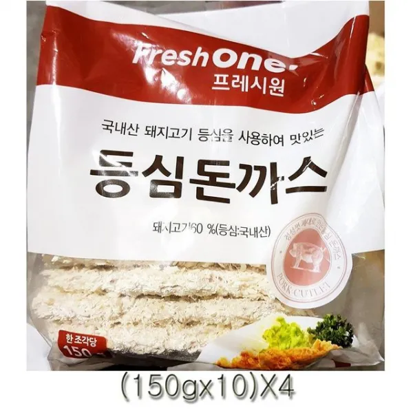 FO 등심돈까스 150g 10 4개 경양식 자취요리 냉동돈까스 튀김요리 업소용돈까스 btfr, 1개