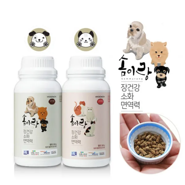 효소원 강아지 고양지 면역력 보조사료 효소 솜이랑 영양제, 고양이용 280g