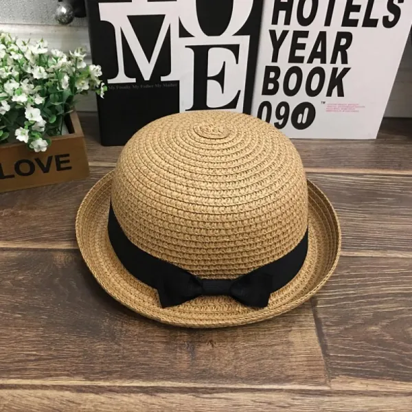 Kirahosi 해달 5 여아 모자 어린이 예쁜 리본 여름 자외선차단 모자 294 Dam33q1