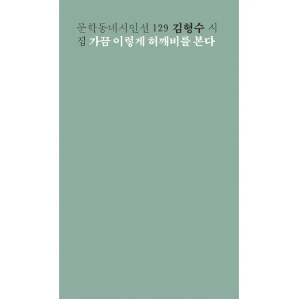 가끔 이렇게 허깨비를 본다:김형수 시집, 문학동네