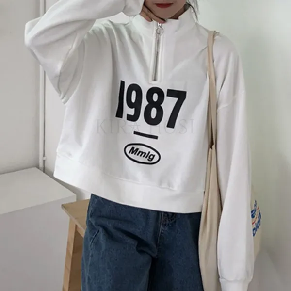 Kirahosi 스타일리시 여성 맨투맨 춘추 고딩 대학생 데일리 코디 날염 후드티셔츠 캐주얼 598호+ 덧신 증정 + 덧신 증정 Hc2sh5d