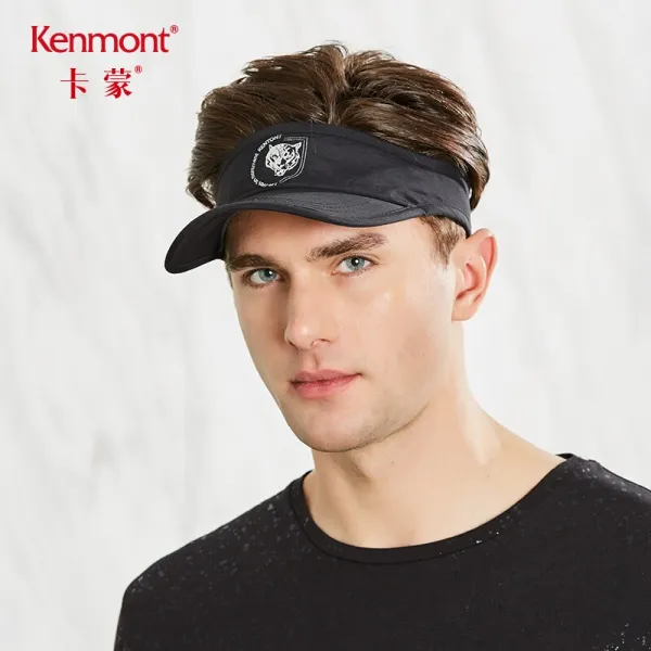 Kenmont km~3527 남성 태양모 마라톤 아웃도어 여름철 자외선 차단속 건조 공백 덮개 남달리기는 자외선 차단 블랙 조절 (57, 단일상품
