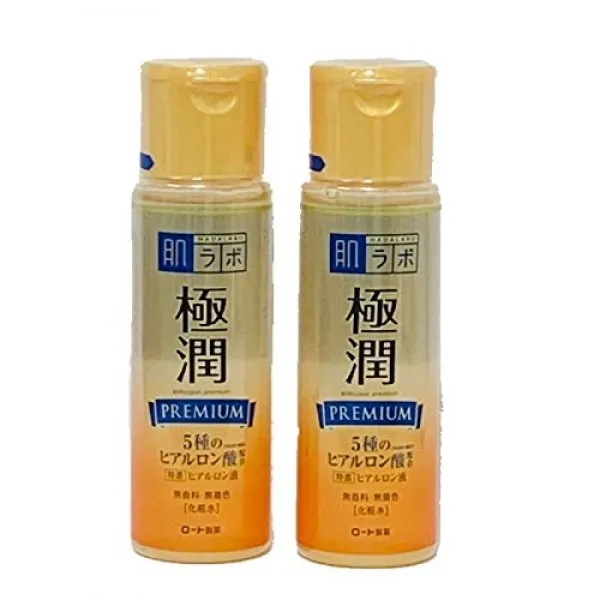 Hada Labo 肌研 로토 하달 라보 고쿠 j 프리미엄 히알루 론산 로션 5.7floz / 170ml 2 병 세트, 단일상품
