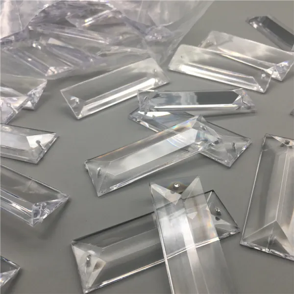 산주 크게 알려지다 장식 124 투명 21X62MM 삼각 롱스틱 플라스틱 꿰미 누르기 극력 x2개