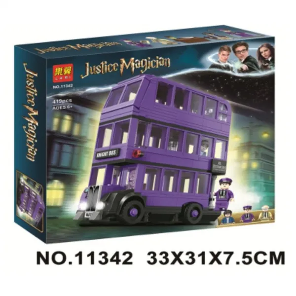 레고 해리포터 시리즈 호그와트 성 버드 나무 종탑 빌딩 호환 블록, Knight Bus Bus (재고 있음)