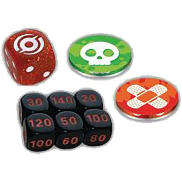 챔피온의 경로 전용 주사위 및 데미지 카운터 세트 화상 및 독극물 마커 포함: 단일옵션