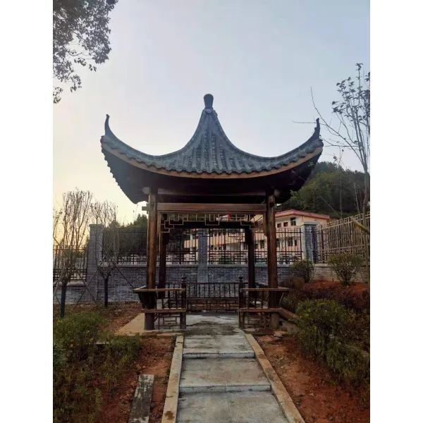 DIPYLON 야외정자 직판 아웃도어 정원 방부목 468각 2층 고건정 파인애플 격자 원목 탄화장랑, 사각 고건물 맞춤 작