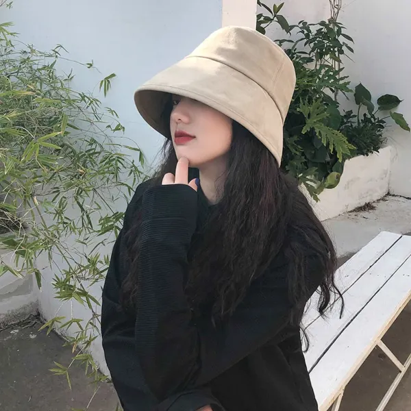 위파인더 야생 양동이 모자 고행 부서 틈새 디자이너 수제 어부 모자 일본어 벨 분지 모자 여성 모자 가을