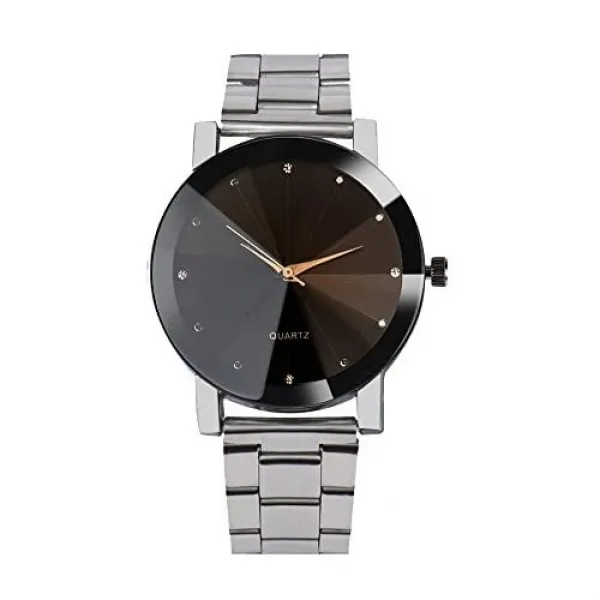 워치 손목시계 아날로그 금속 밴드 쿼츠 무브먼트 스테인레스 스틸 워치 포멀 캐주얼 커플 워치 맨즈 비지니스 멋장이 패션 블랙 