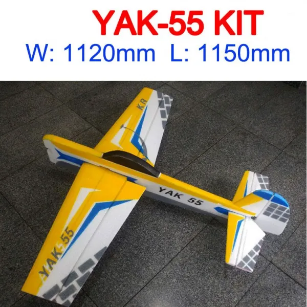 RC비행기 YAK55 1120mm EPP 3D곡예기 키트 ALL 익형버전, 도색