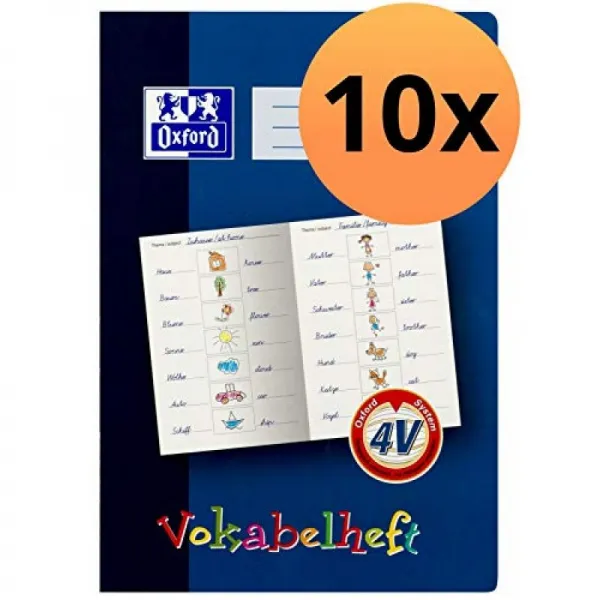Oxford 100057955 독일어 초등학교 클래스 4 A4 16 매 90g / M² 광학 용지 헤더 10 개 팩을위한 어휘 연 단일옵션