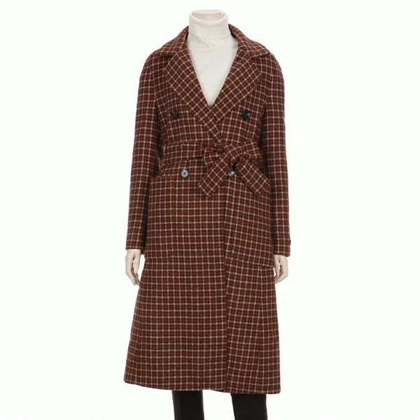 르샵 르샵 하운드 체크 아웃포켓 더블 코트 Ljahc101a2