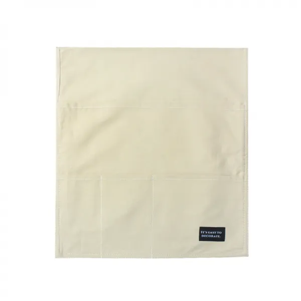 리모컨 수납가방 손잡이 사이드 정리 소품 걸이 놓다 실내 침대가장자리 양식, 36*82CM, 베이지 색깔 순면 코튼 수납소파 주머