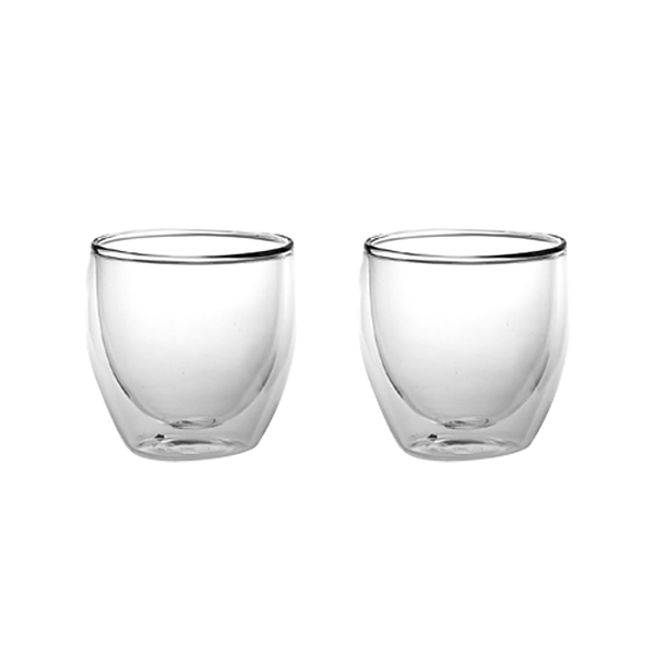 무아 1+1세트 홈카페 이중유리컵 250ml, 2개, 단일