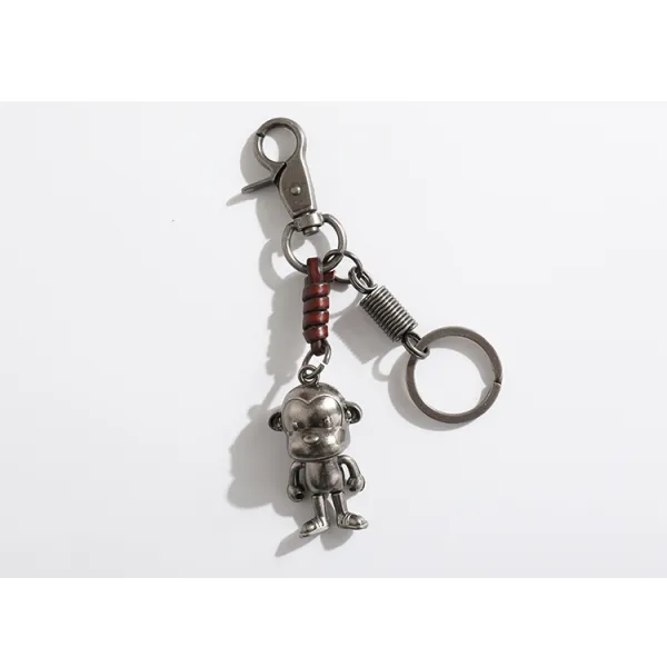 열쇠고리 마음대로 데려가다 트렌드 단품 책가방 장신구 클래식 구제금 띠 리얼가죽 개성 2952212354, 몽키