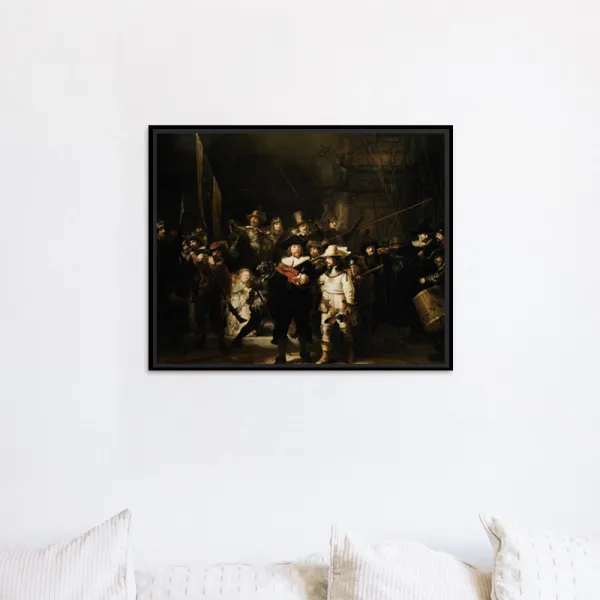 메이크룩스 메탈 프린트 명화 액자 렘브란트 반 레인, 소(284x356mm)