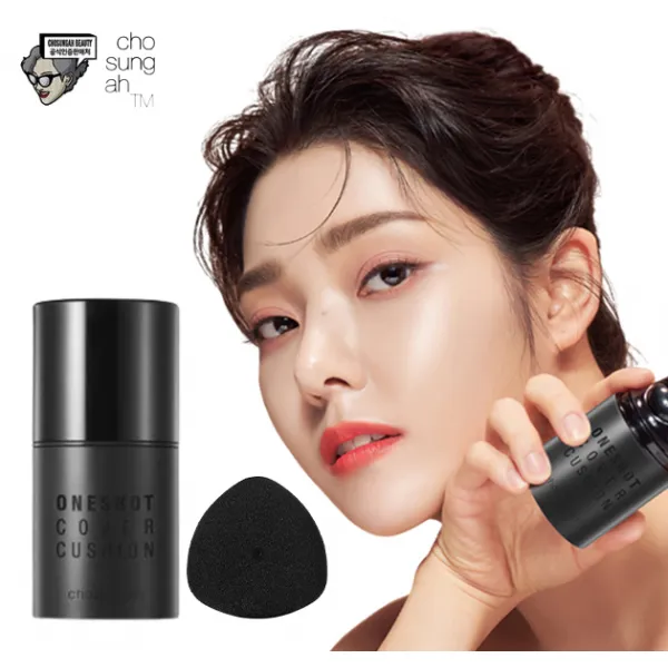조성아 TM 원샷 커버 쿠션 파운데이션 본품+퍼프, 1호 라이트베이지