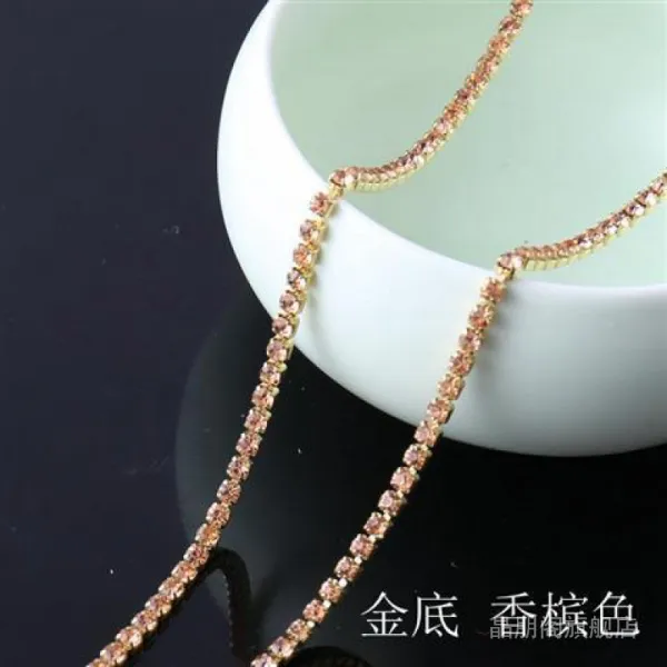 굿씽인디 2MM 초플래시 큐빅 발톱 체인 금은저 촘촘함 머리 악세사리 옷액세서리 DIY 핸드메이드 재료