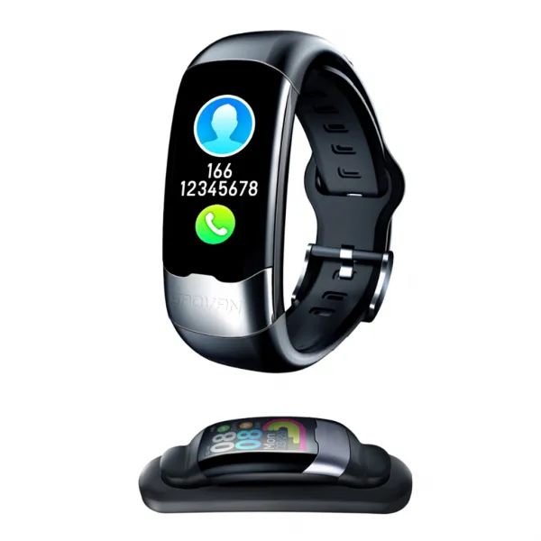 STK LCD 시계 적당 추적자 잠 감시자를 가진 매우 얇은 소맷동 똑똑한 시계 적당 추적자 0.96inch, 검은, 모델명2