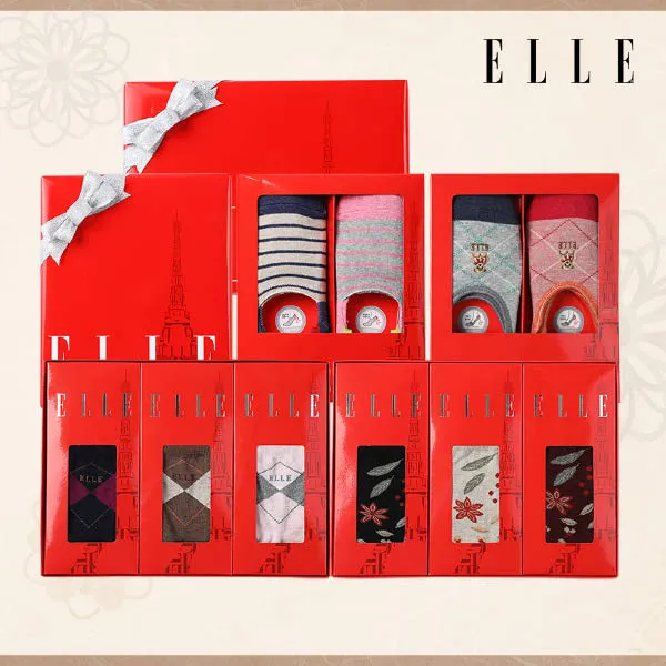  현대백화점 Elle양말 2 3족 베스트 선물세트 9종택1