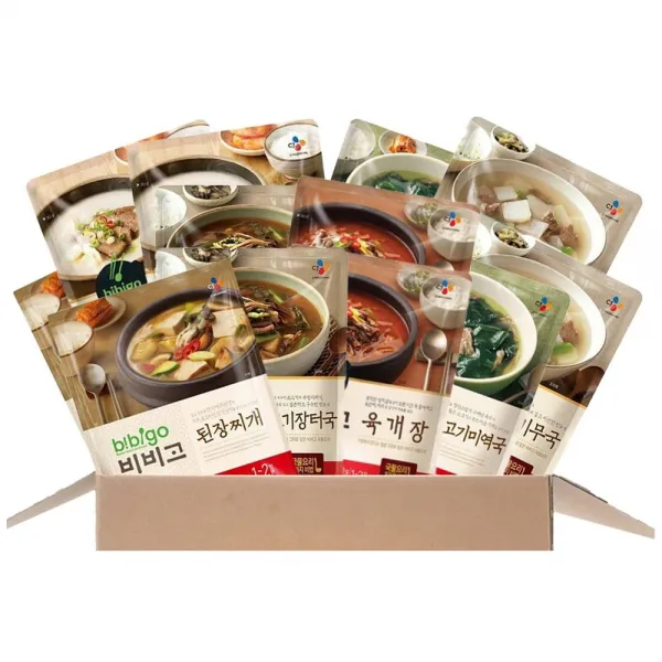 비비고 된장찌개 2개 + 설렁탕 2개 + 소고기무국 2개 + 소고기미역국 2개 + 육개장 2개 + 소고기장터국 2개, 1세트