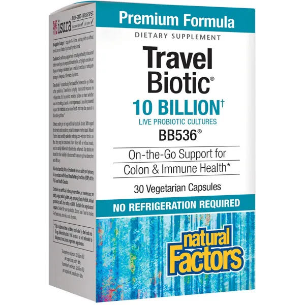 포스트바이오틱스 여성 피부유산균 천연 인자 TravelBiotic 결장 면역 건강을 지원 선반 안정 프로바이오틱 보충 100 억 CFU 채식주의 자 60캡슐 60 인분, 30 카운트 (1 팩)