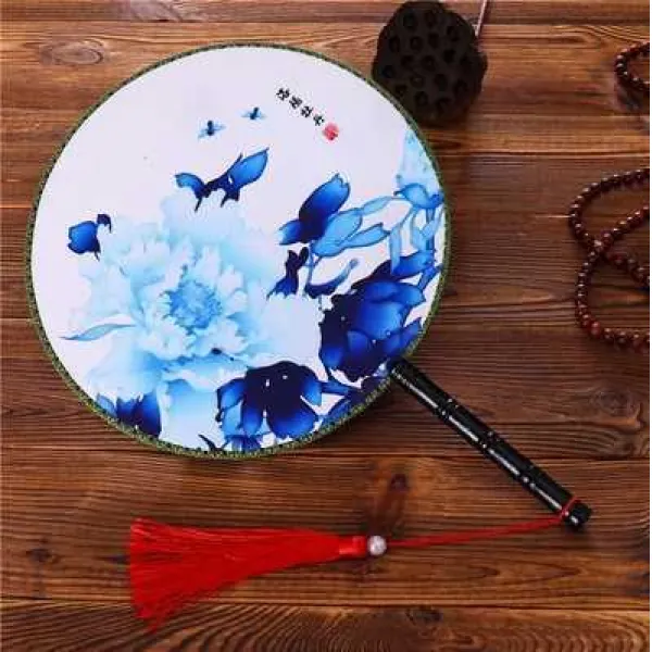 브레천다이즈(Brechandise) 양면 동이 원형 화기 수놓다 차이나 여성 공백이 반복되다 궁중, 양면 새로운 모델 -뤄양 모란 타입