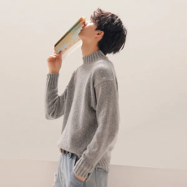 [제로의옷장]모던 모크넥 니트 스웨터 NT1203N03