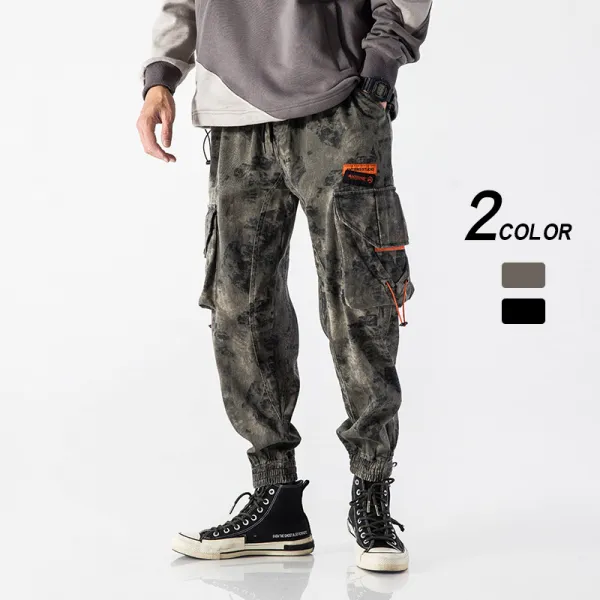 카모플라쥬팬츠 게투력 모터 무드 카고 캐쥬얼 빅포켓 군사 기풍 아메카지스트릿 남성 조거팬츠