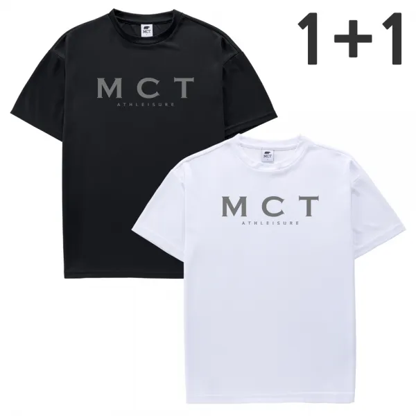 남녀공용 반팔 쿨티 MCT 무지티 기능성 반팔 티셔츠 2장SET