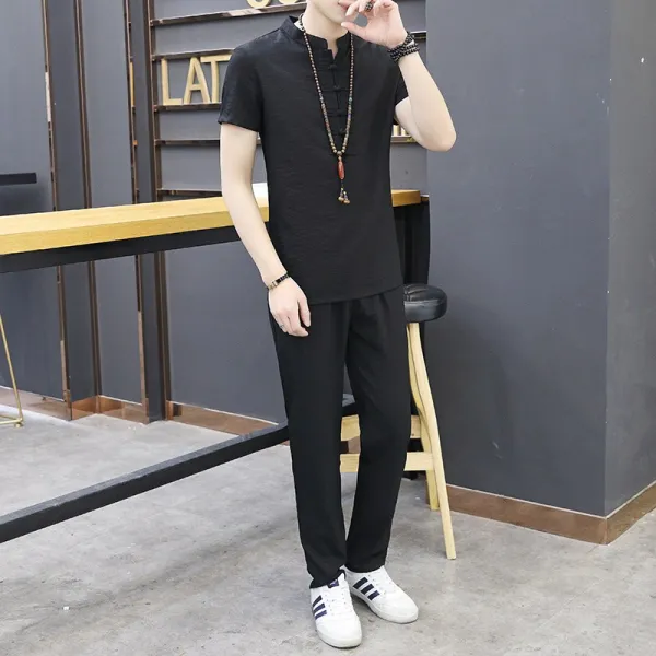 짧은옷 남성 여름 반쪽 다리 코디 멋진 전신 올케이스 핏아우터 실얼음 빅 팬티