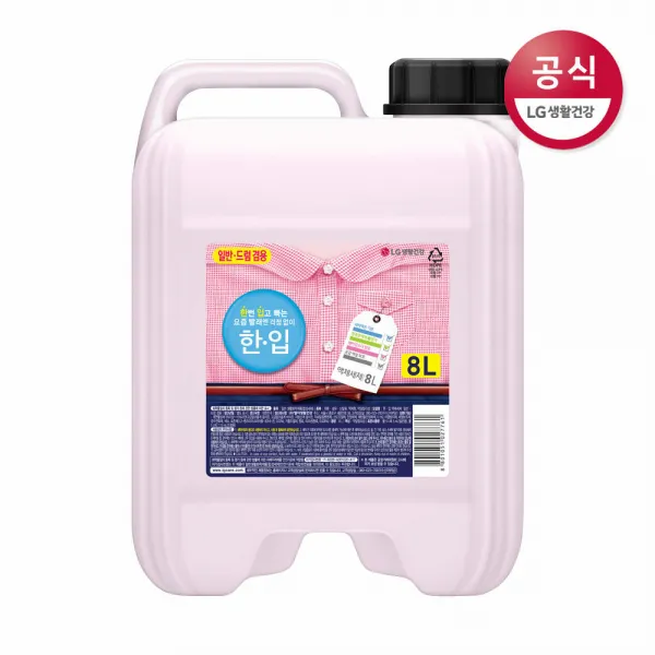 [신세계TV쇼핑]한입 일반 드럼 겸용 액체세제 8L x1개, 1