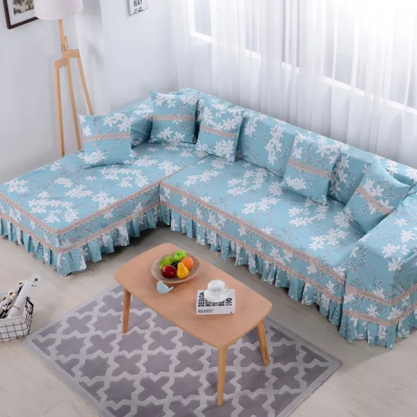 소파커버 사계절 통용 패브릭 쇼파커버 풀커버 거실 소파패드 커버 순면 미끄럼방지 전면덮개 만능커버 C01 210넓이 *200직사각형 싱글시트 