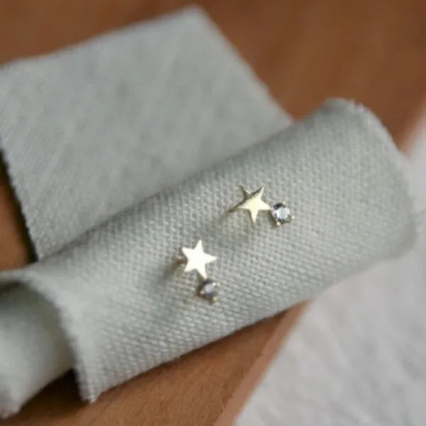 [천삼백케이] [녹다] 10K gold starlight earring