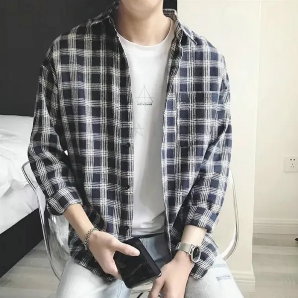 Kirahosi 남친룩 캐주얼 남성 셔츠 20대 30대 남방 긴팔 데일리 코디 355호+덧신증정 Ammiij9f