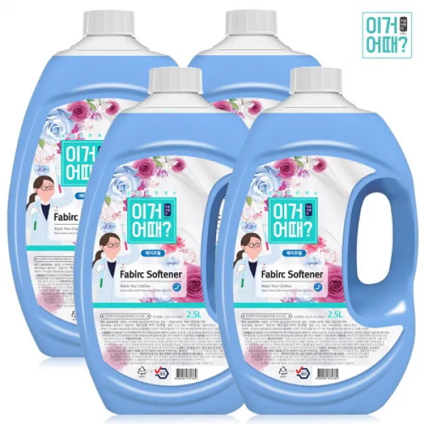 아토세이프 이거어때 유연제 에이프릴향 2.5L 4개, 단품없음