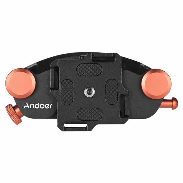 Andoer Canon Nikon 소니 DSLR 사진기를위한 금속 신속 이탈 사진기 허리 벨트 결박 버클 단추 산 클립 Max. 적재 능력 20kg, Orange