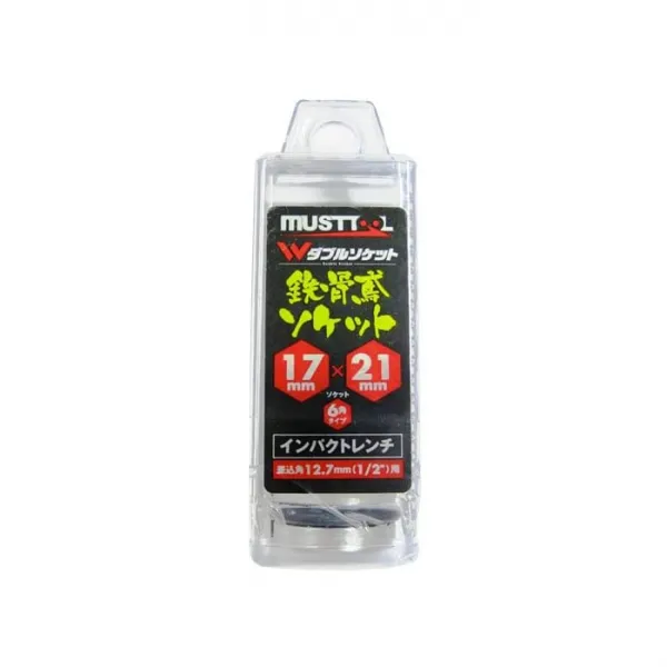 일념 MTM 도구 사업부 마스트 (MUST TOOL) 철골 솔개 더블 소켓 6 각 17 × 21mm 임팩트 렌치 플러그 코너 12.7mm (1 / 2 % 다부루쿠ォ테 %)에 TWS1721-6, 1개