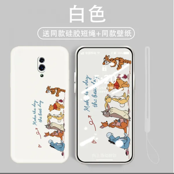 캐릭터디자인케이스 엽기적 애니메이션 Opporeno 액상실리콘 초슬림 충격흡수 10 조이다 풀팩토리 보호케이스 짧은 줄