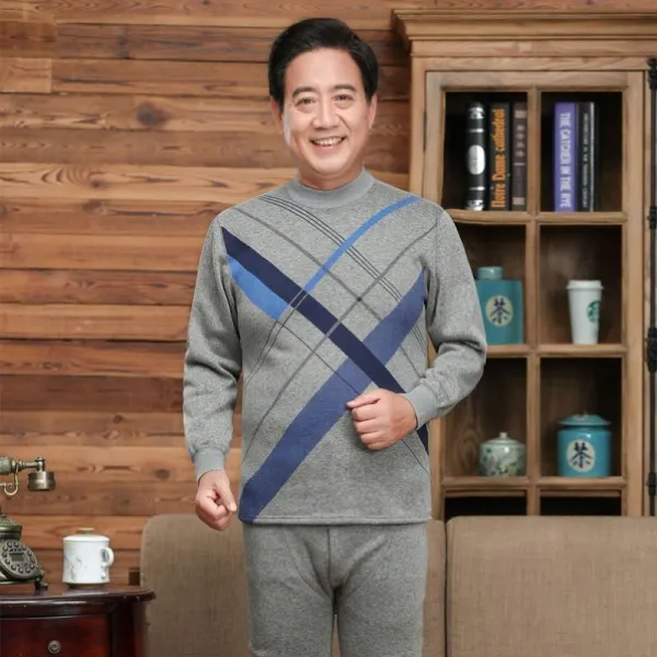 노친 육십대 셔츠 오버핏 방한 이지 두꺼운 기모 융 아버지