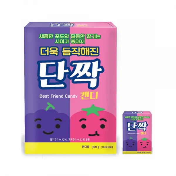 왕단짝 포도와 딸기의 단짝 캔디 300g