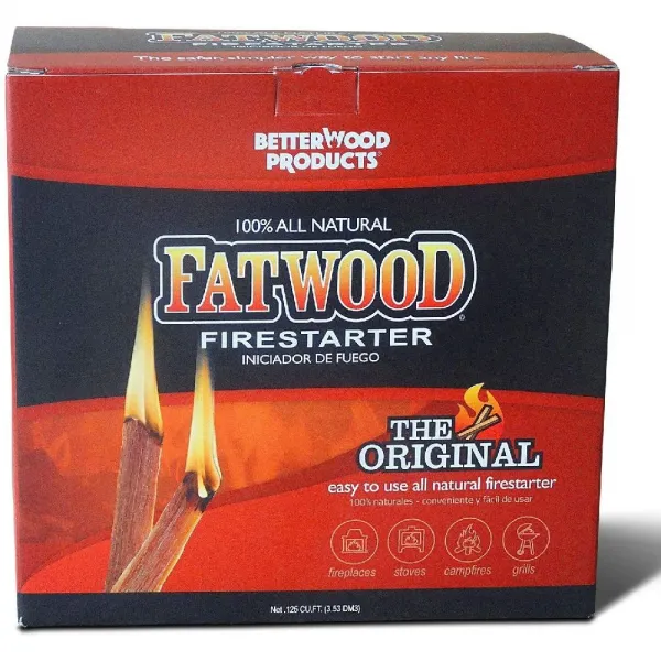Better Wood Products 더 나은 목재 제품 Fatwood 방화범 상자 4 536g 093010, 상세페이지참조, none