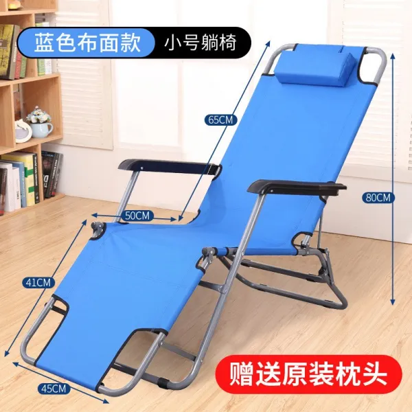 벤치 개점 점심시간 쿨 발코니 홈 캐주얼 낮잠 사무실 등받이 접이 의자 대나무 블루 면포 작은사이즈 B18