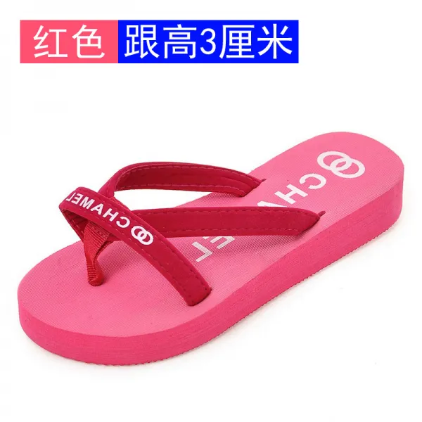 헤브아이유 홈 결번 샌들슬리퍼 여성 핏아우터 가정용 논슬립 미끄럼방지 여름 큐트 통굽 쪼리