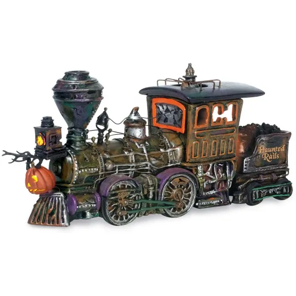 Nmt 부서 56 눈 마을 할로윈 액세서리 유령의 레일 엔진 및 석탄 자동차 조명 입상 4.75 여러 가지 빛깔의 P03030014xjnci0 기본