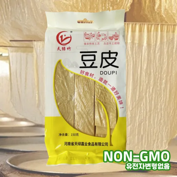 NON-GMO (유전자변형없음) 메주콩 두유피 쫄깃한 두부피 슬라이스 150g