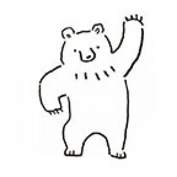 귀여운북극곰스탬프세트 북극곰 귀여운 스탬프세트 원목 우드 나무 찍기놀이 다꾸, 일어서서인사하다