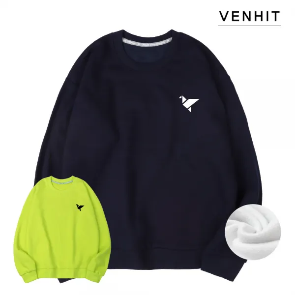 벤힛 프리미엄 종이학 기모 특양면 세미 오버핏 맨투맨 M~4xl 빅사이즈 쨍한라임