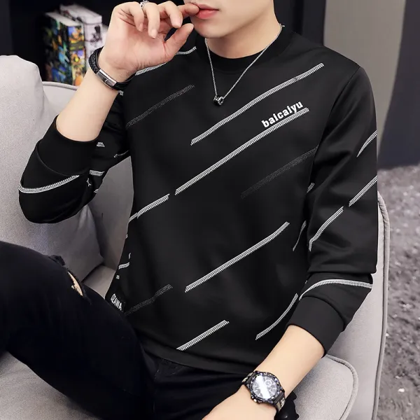 오팔오오팔 긴팔 티셔츠 남자 가을 슬림 패션티셔츠 솔리드셔츠07 Gms07 599378001184